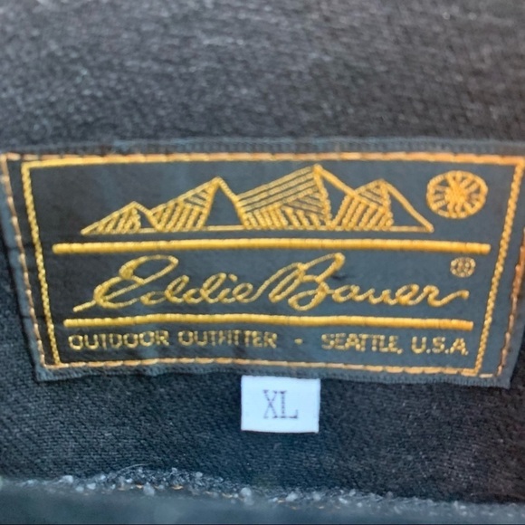 Vintage Eddie Bauer Leather Collar Barn Jacket - Picture 3 of 8